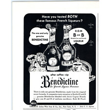 1949 Print Ad Dom Benedictine B&B Famous French Liqueurs Genuine Secret Formula picture