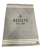HTF Rare Netjets Faribo Virgin Wool Blanket 47x67 picture
