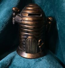 Old Vintage Honey Beehive Copper Finish Still Bank w/Out Stopper picture