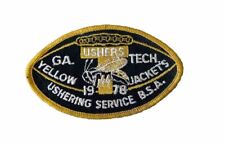 VTG OFFICIAL GA TECH YELLOW JACKETS 1977 1978 USHERING SERVICE BSA ARM PATCHES picture