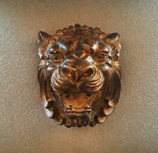 Lion's Head Victorian Dark Brown Solid Plaster Resin Wall Decor picture