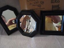 VINTAGE HOME INTEROIRS HOMCO BLACK ACCENT MIRRORS 3 SIZES NEW IN BOX picture
