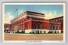 Lewiston ME-Maine, United States Post Office, Antique Vintage Souvenir Postcard picture