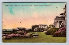 Swampscott MA- Massachusetts, Rock Garden, Antique, Vintage c1934 Postcard picture