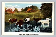 Sheffield IL-Illinois, General Greetings, c1921 Vintage Postcard picture