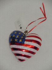 CHRISTOPHER RADKO AMERICAN RED CROSS 9/11 2001 BRAVE HEART CHRISTMAS ORNAMENT picture