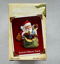 2005 Santa's Magic Sack Repaint ~ Lights Up ~ Hallmark Ornament picture