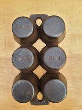 Vintage Griswold Erie, PA U.S.A. Raised Letters No.18 Cast Iron Muffin Pan 6141 picture