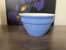 Vintage Hall Pottery China Cadet Blue Mixing Bowl picture