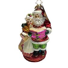 NEW Christopher Radko Blown Glass Christmas Ornament - Santa & Mrs Claus picture