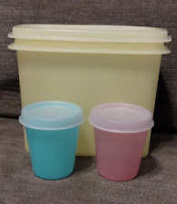 Vintage Tupperware Pastel Shelf Saver Container 1243-22 Minis Cups 101-39 101-34 picture