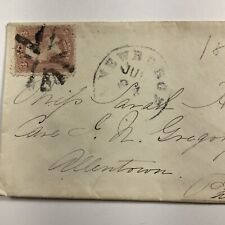 1863 Newburgh, New York Antique Envelope & 3c Washington Stamp to Allentown, PA picture