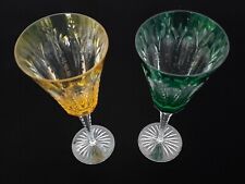 Rare Faberge Stemware Wine Cordial Glass Cut to Clear Crystal Signed  picture