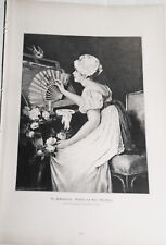 Die Fachermalerin, von  Luise Max-ehrler --  1886  -  Original antique print picture