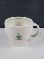 2003 Starbucks Coffee Barista Mug Cup White Green Steam Abbey Espresso picture