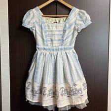 Disney Secret Honey Alice in Wonderland Lace Frill Dress ivory/Light Blue F/S picture