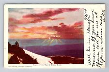 Pikes Peak CO-Colorado, Sunset From Top, Antique, Vintage c1914 Postcard picture