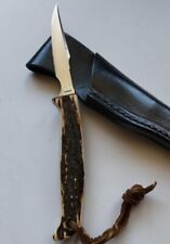 Gerber Sakai G Sakai Trout & Bird Knife Stag w/ Sheath Rare Japan picture