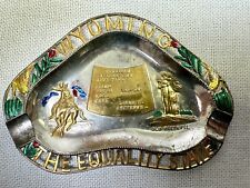 Vintage Souvenir Ashtray - Wyoming / The Equality State - 1960's Made In Japan picture