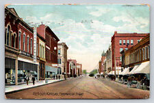 c1910 Trolley Commercial Street Atchison Kansas P808 picture