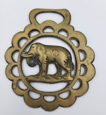 Vintage Horse Brass Medallion - Elephant picture