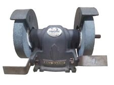 Vintage PRAIRIE Bench Grinder Belt Driven w/ Tool Rests & Stone Grinding Wheels picture