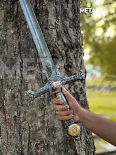 Sword of King Solomon Hand Forged Damascus Steel Medieval Battle Ready Longsword picture