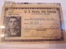 1939 U.S. NAVAL AIR STATION IDENTIFICATION CARD - SIGNED -  BBA-30 picture