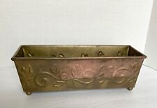 Vintage Brass Planter Hosley Made In India Floral 13