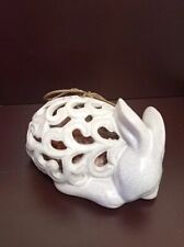 White Ceramic Bunny /Rabbit Figurine/aroma diffuser With Vanilla Bag/Luminary picture