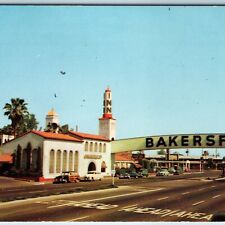 c1950s Bakersfield, CA Entrance Sign Inn Hwy 99 United News Plastichrome PC A216 picture
