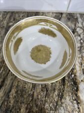 VIntage LJ Japan Porcelain Gold Floral Design  4.5” Rice Bowl  in Good Condition picture