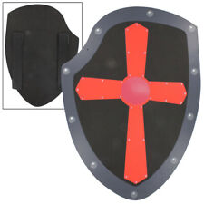 Gallantry Iron Cross Medieval Foam Shield for LARP and Cosplay, Red & Black picture