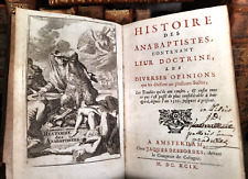 1699 HISTORY OF THE ANABAPTISTS CONTAINING THEIR DOCTRINE, THE VARIOUS OPINIONS picture