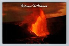 Hilo HI-Hawaii Erupting Kilauea IKI Volcano Antique Vintage Souvenir Postcard picture