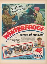 1953 Mobilgas Dealer Winterproof Before its Too Late Cooling System Print Ad picture