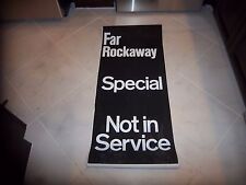 NY NYC SUBWAY ROLL SIGN ROCKAWAY BEACH BOARDWALK NY OCEAN SPECIAL NOT IN SERVICE picture