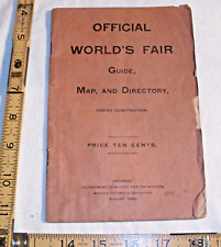 WORLD'S COLUMBIA EXPOSITION 1892 OFFICIAL WORLDS FAIR MAP AND DIRECTORY BOOKLET picture