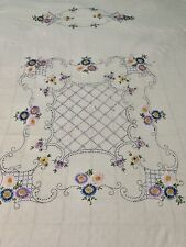 Vintage Cross-Stitched Bedspread Cover 82