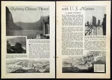 Fighting Chinese Pirates 1933 pictorial US Navy Yangtze River Patrol picture