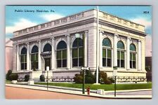Hazleton PA-Pennsylvania, Public Library, Antique, Vintage Souvenir Postcard picture