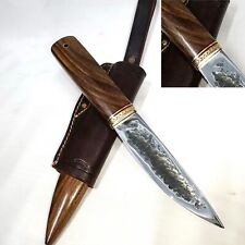 Yakut knife, Handmade Yakutian knife Hand forged Carbon steel Convex edge picture