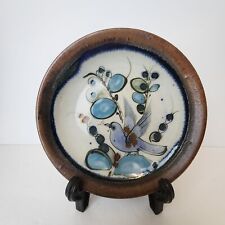 Vintage Ken Edwards Mexican Pottery Dish Plate w/ Bird Leaf Design 7