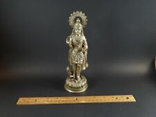 Antique Vintage Silver Hindu Indian Shiva Figure with Bird and Snake 8 3/4