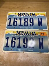 Pair of Nevada State License Plate Collectible - Rocky Mountains, 16189 W (2015) picture