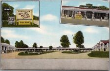 Jacksonboro SC Postcard BUTLER'S MOTOR COURT Highway 17 Roadside / Kropp Linen picture