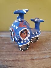 Vintage Mexican Folk Art Pottery Ocumicho Helicopter Hand Painted. picture