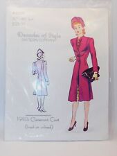 5904  NIP Decades of Style Pattern 1940s Claremont Coat  modern pattern for vint picture