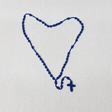 Rosario de Hilo Azul - Blue Knotted Cord Rosary picture