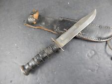 vintage US ONTARIO Mark 2 FIGHTING KNIFE w/sheath Unsharpened picture